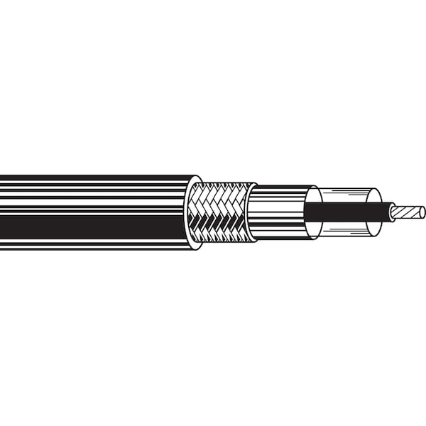Belden RG58 22 STR TNC PE DUOBOND+95%, TNC BRD SHD PVC JKT VW1, 1000FT 9223 0101000 - main